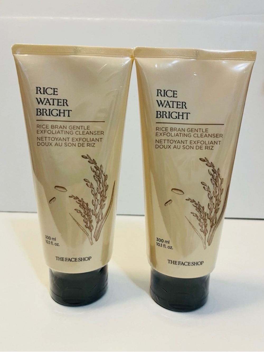 The Face Shop Rice Water Bright Rice Bran Gentle Exfoliating Cleanser Lot of 2